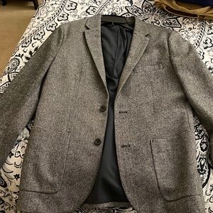 grey size medium textured blazer